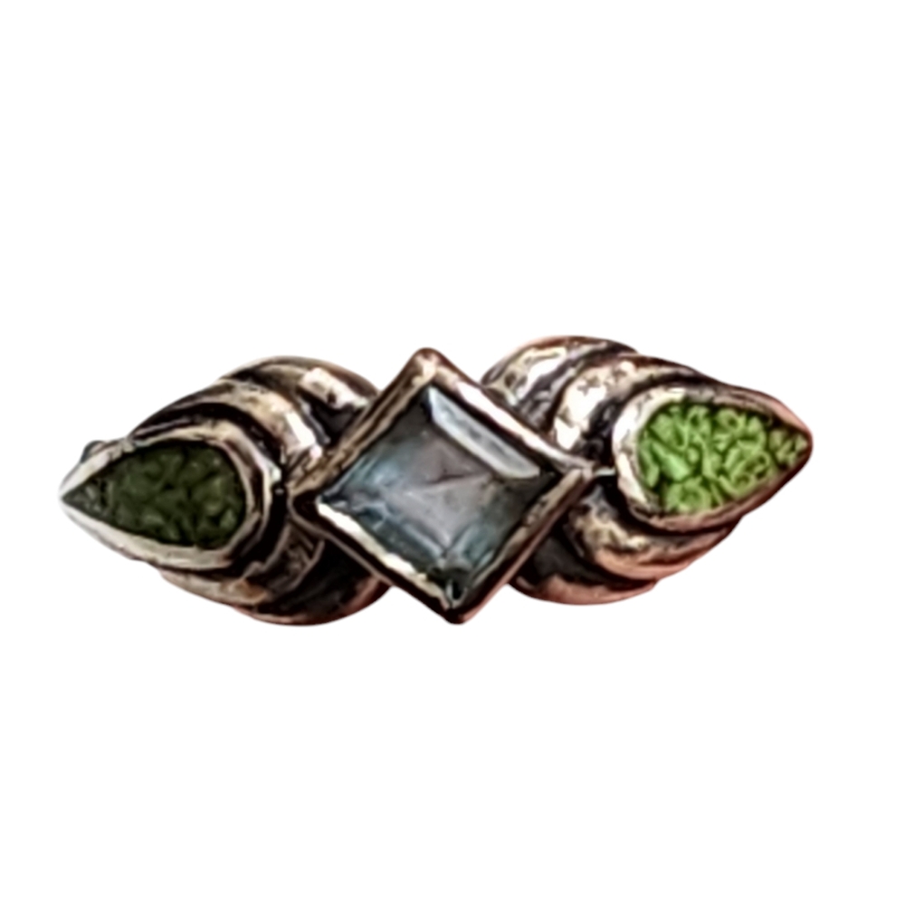 Vintage Avon Sterling silver blue topaz and Australian lime #925
